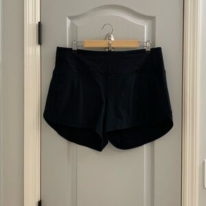 Lululemon Speed Up High-Rise Shorts 4” Size 12 Black Like New